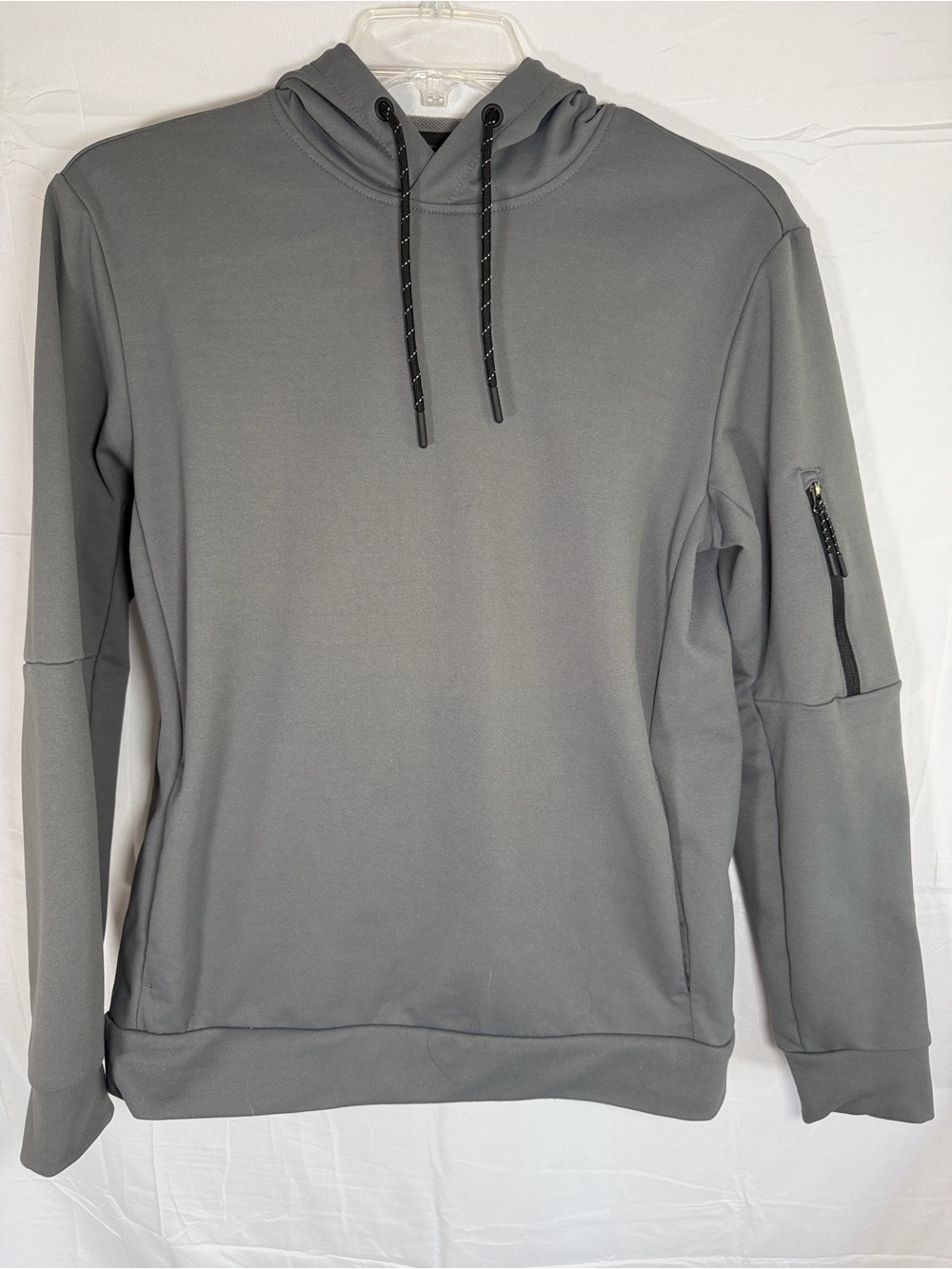 32 Degree Heat Unisex Gray Pullover Hoodie with Zip Sleeve Pocket